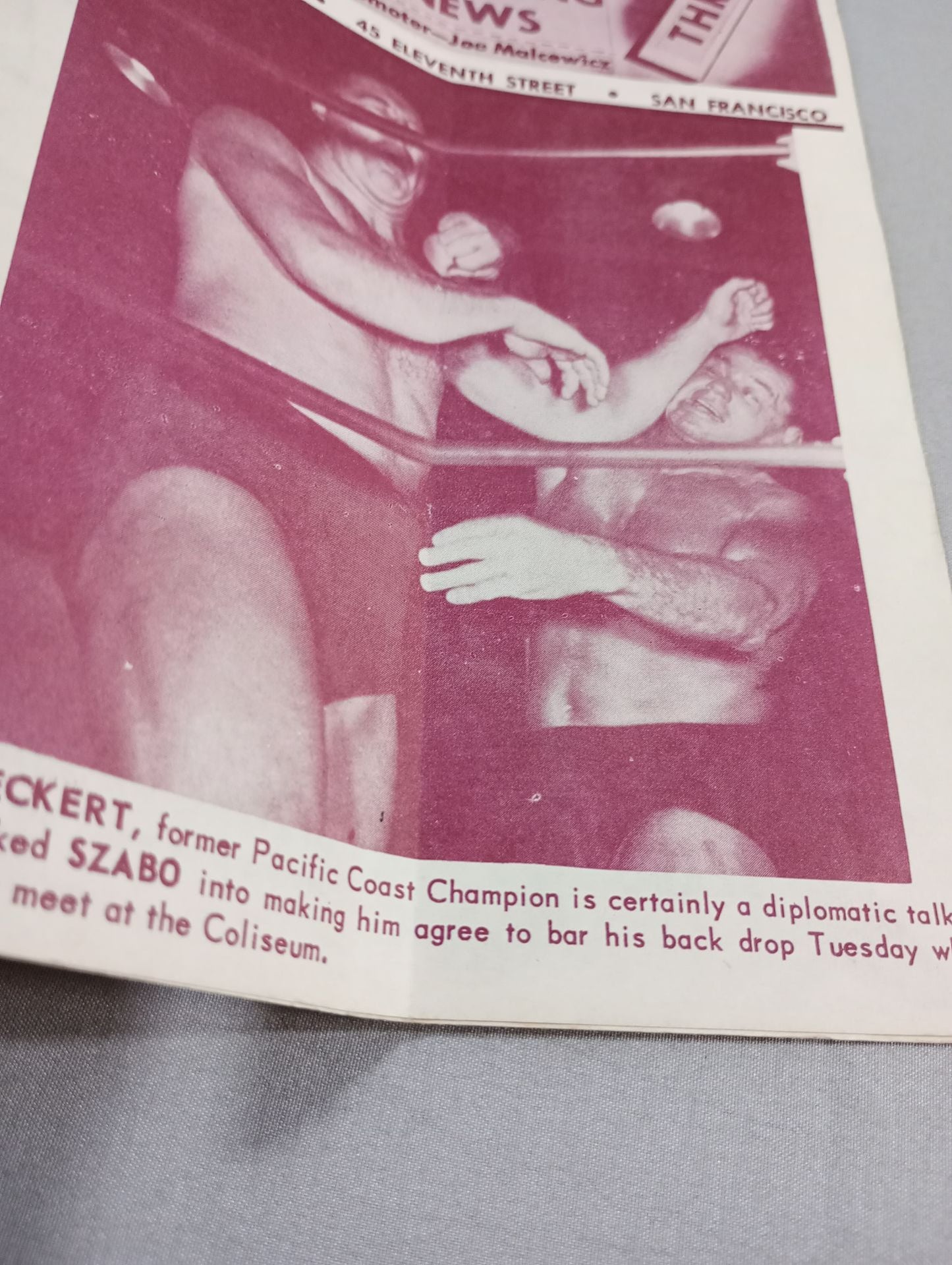 Coliseum WRESTLING NEWS(1950.1.24)