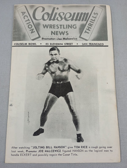 Coliseum WRESTLING NEWS(1950.1.31)