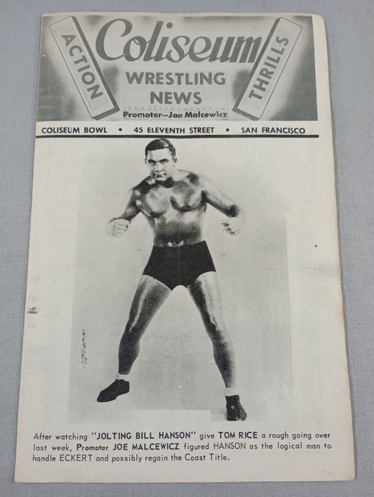 Coliseum WRESTLING NEWS(1950.1.31)