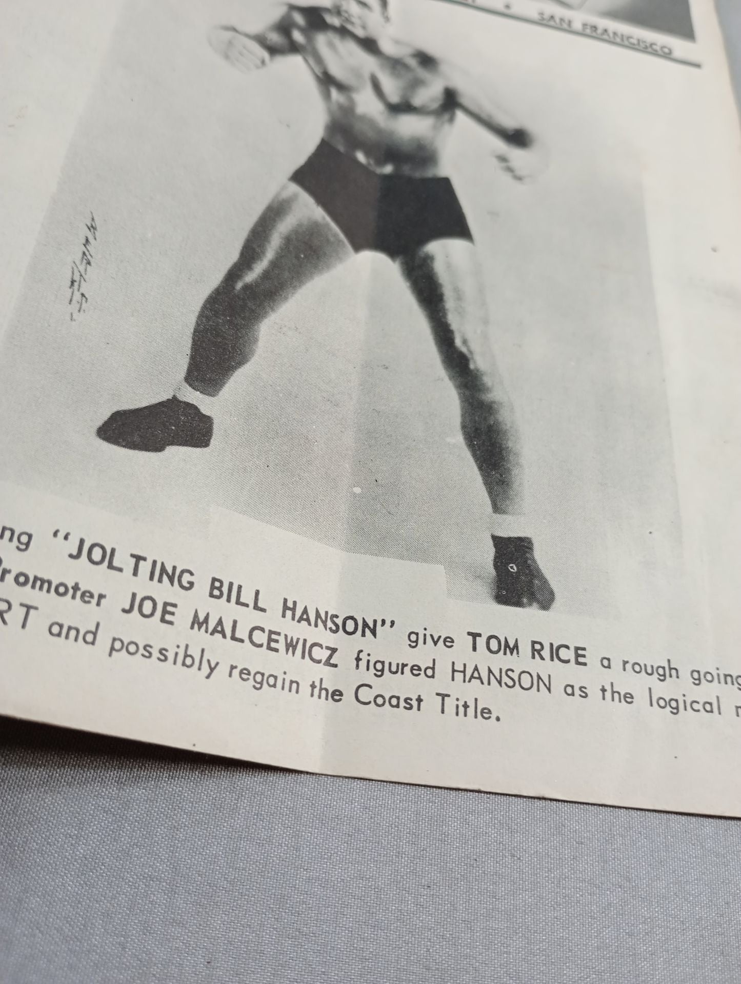 Coliseum WRESTLING NEWS(1950.1.31)