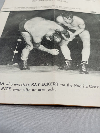 Coliseum WRESTLING NEWS(1950.1.31)
