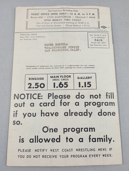 West Coast WRESTLING NEWS(1950.12.5)