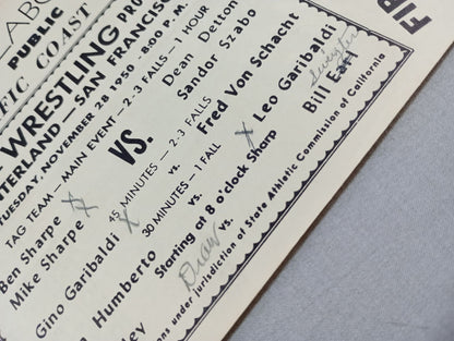 West Coast WRESTLING NEWS(1950.11.28)