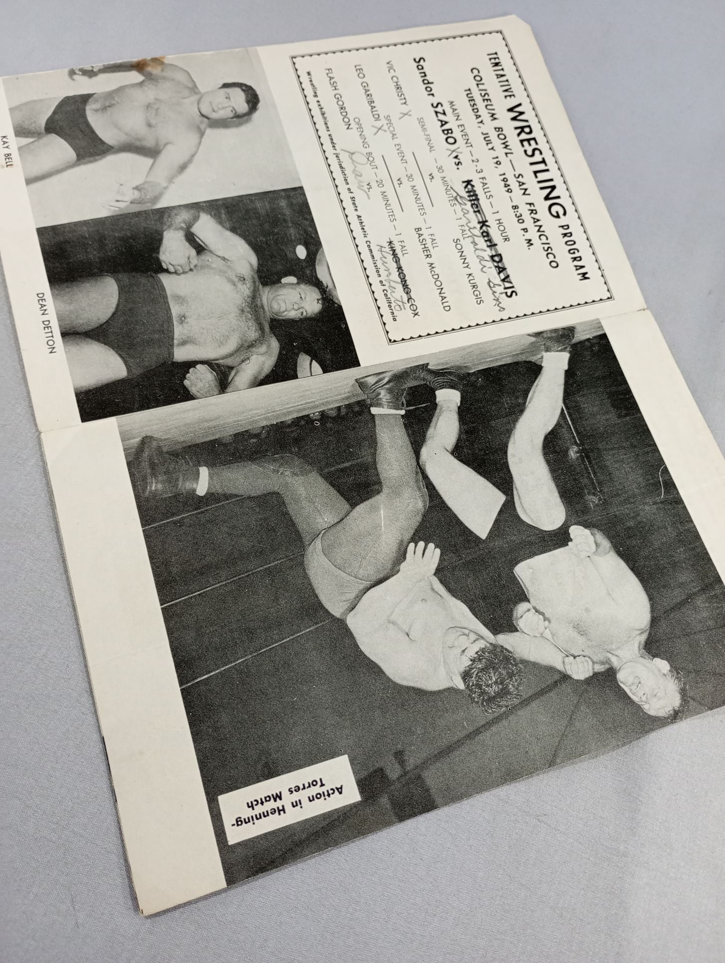 Coliseum WRESTLING NEWS(1949.7.19)
