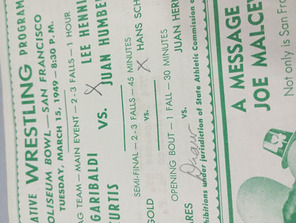 Coliseum WRESTLING NEWS(1949.3.15)