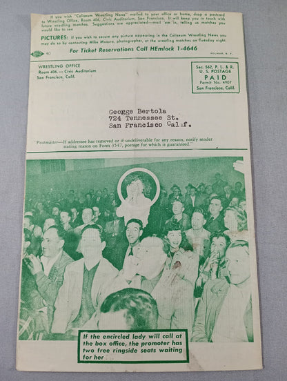 Coliseum WRESTLING NEWS(1949.3.15)