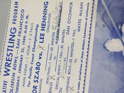 Coliseum WRESTLING NEWS(1949.1.25)