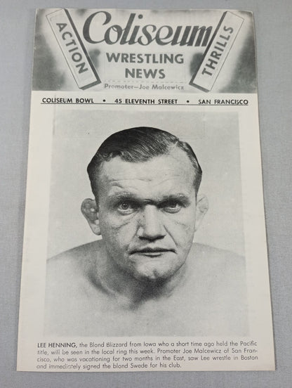 Coliseum WRESTLING NEWS(1949.1.11)