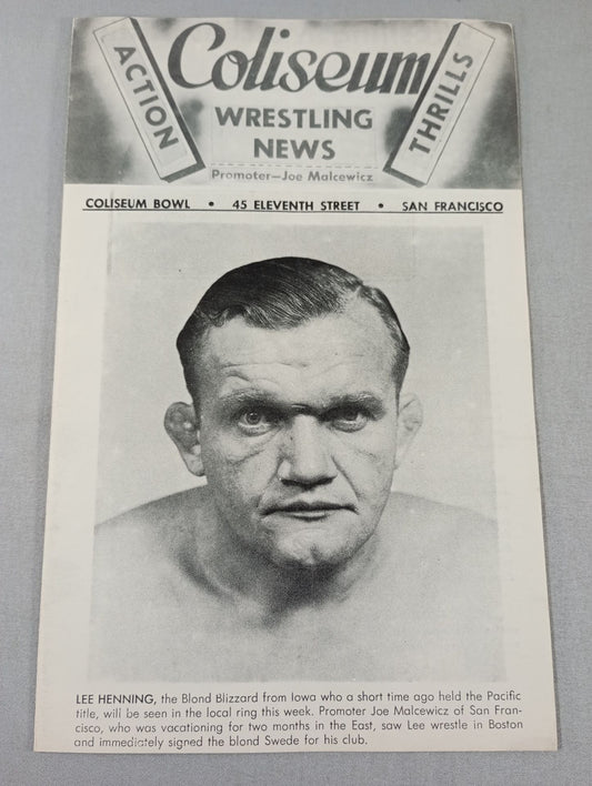 Coliseum WRESTLING NEWS(1949.1.11)