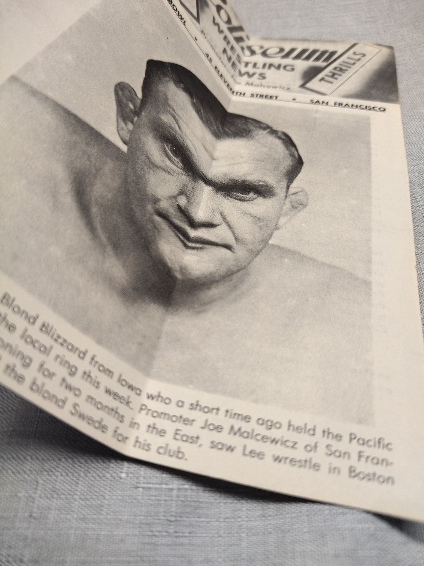 Coliseum WRESTLING NEWS(1949.1.11)