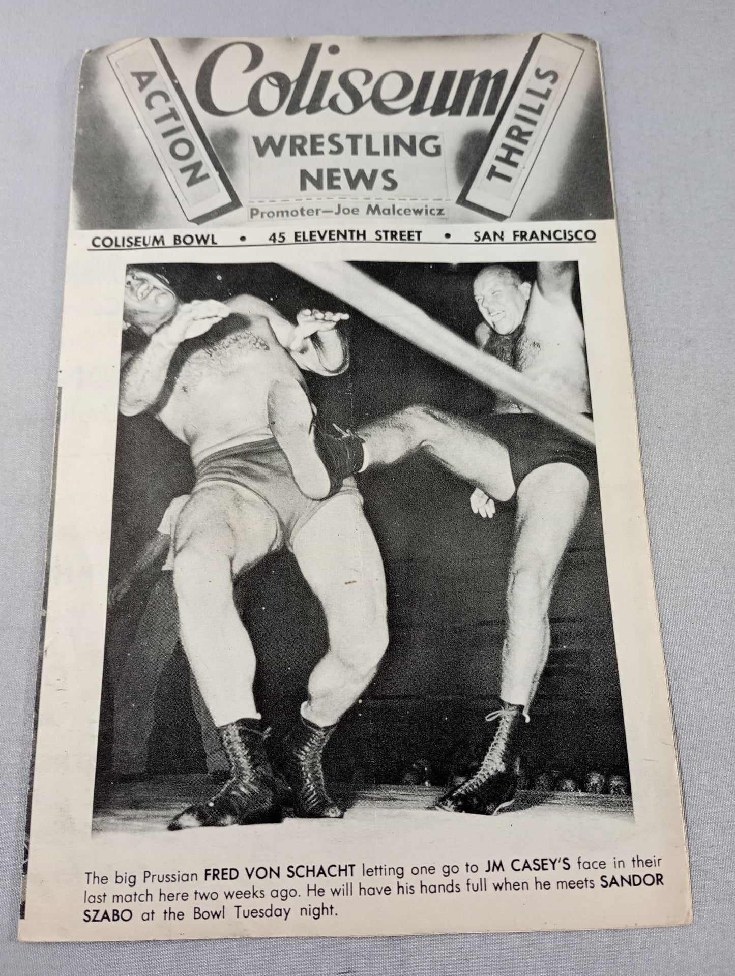 Coliseum WRESTLING NEWS(1948.12.14)