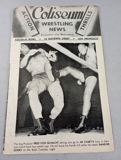 Coliseum WRESTLING NEWS(1948.12.14)