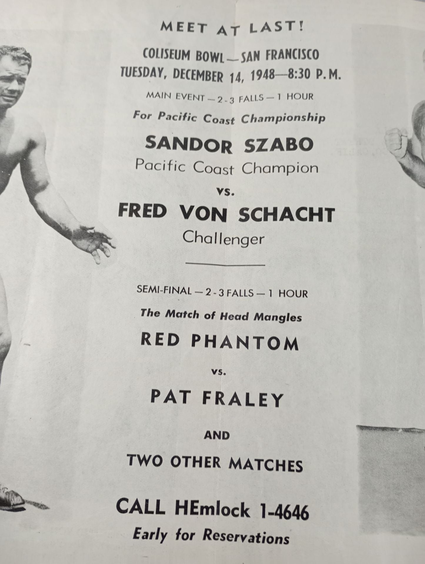 Coliseum WRESTLING NEWS(1948.12.14)