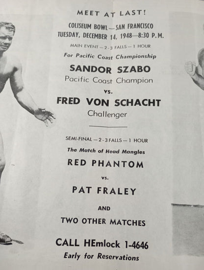 Coliseum WRESTLING NEWS(1948.12.14)