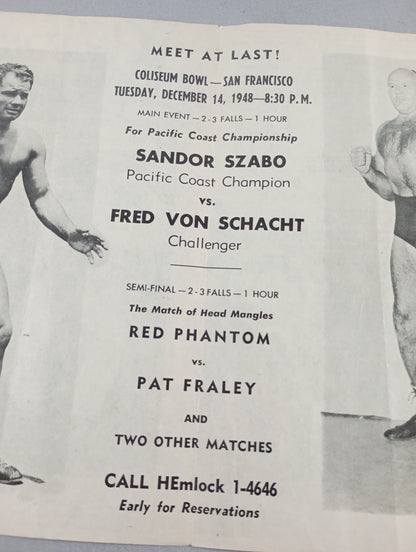 Coliseum WRESTLING NEWS(1948.12.14)