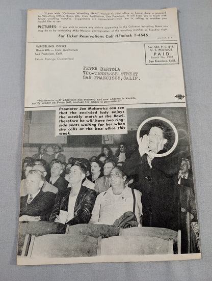Coliseum WRESTLING NEWS(1948.12.14)