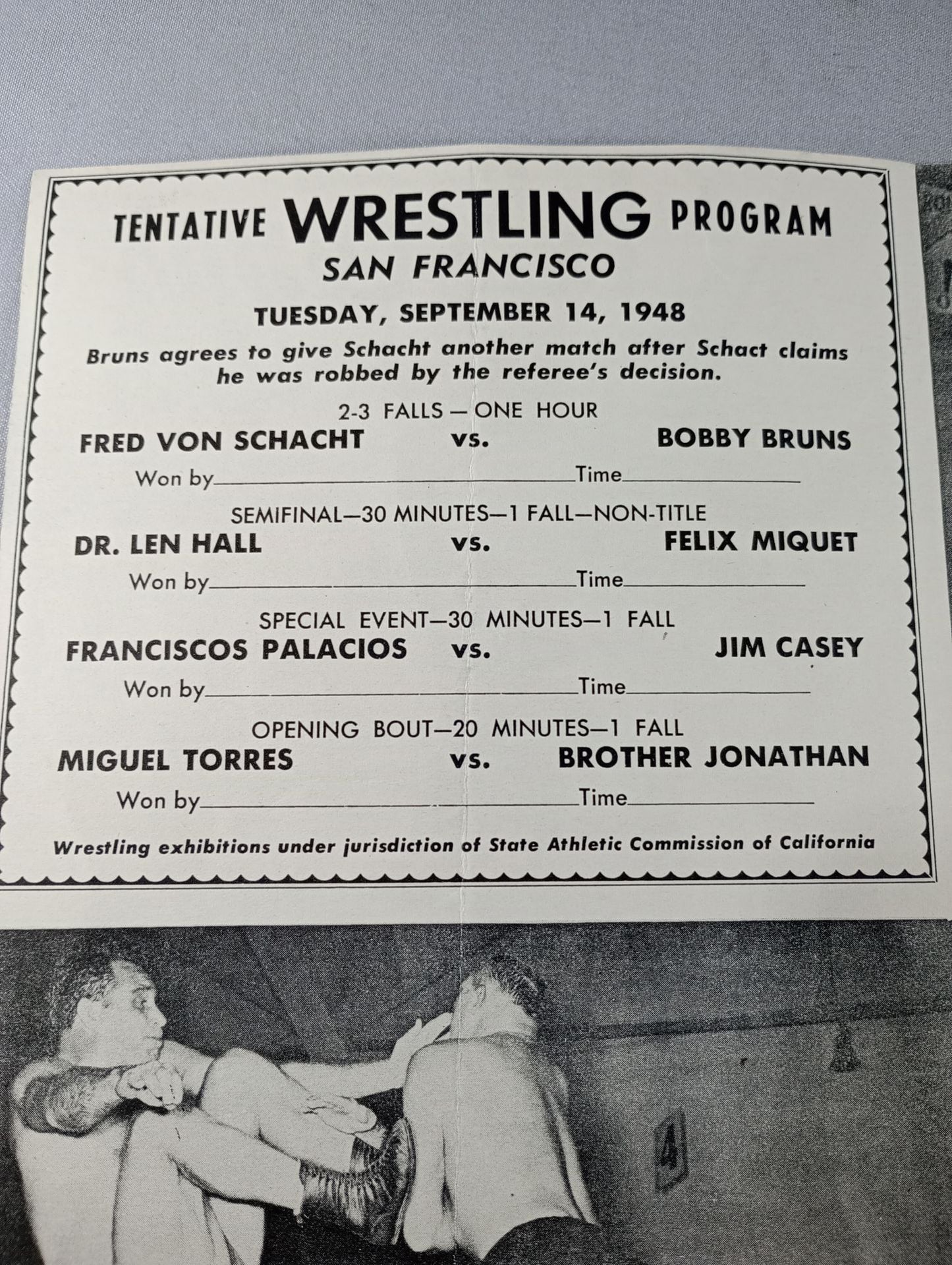 Coliseum WRESTLING NEWS(1948.9.14)