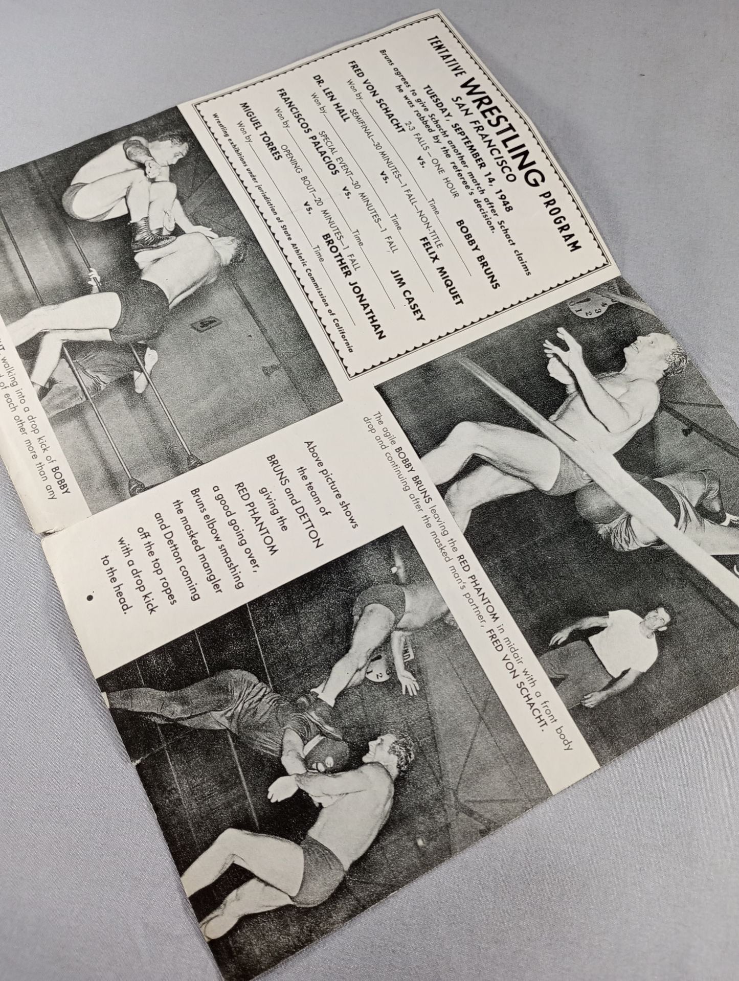 Coliseum WRESTLING NEWS(1948.9.14)