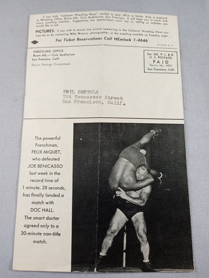 Coliseum WRESTLING NEWS(1948.9.14)