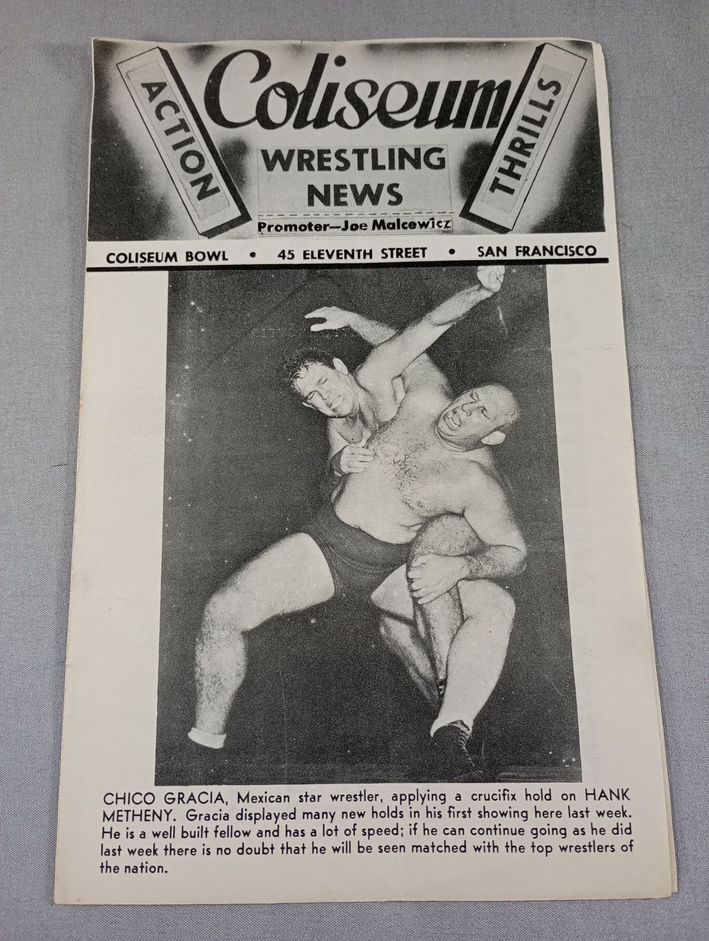 Coliseum WRESTLING NEWS(1949.11.8)