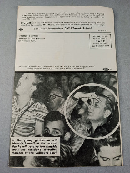 Coliseum WRESTLING NEWS(1949.11.8)