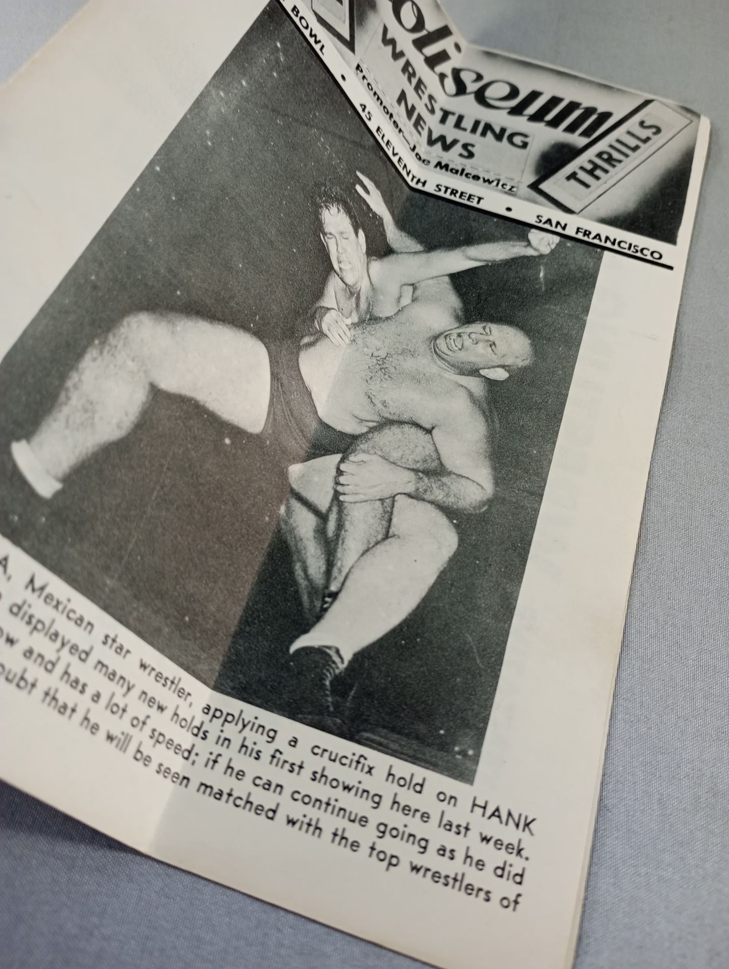 Coliseum WRESTLING NEWS(1949.11.8)