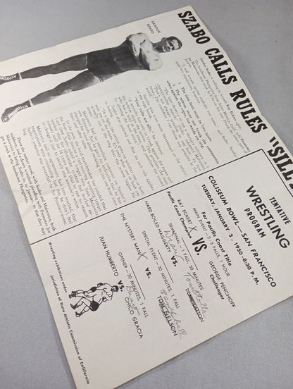 Coliseum WRESTLING NEWS(1950.1.3)