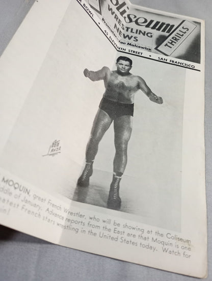 Coliseum WRESTLING NEWS(1950.1.3)