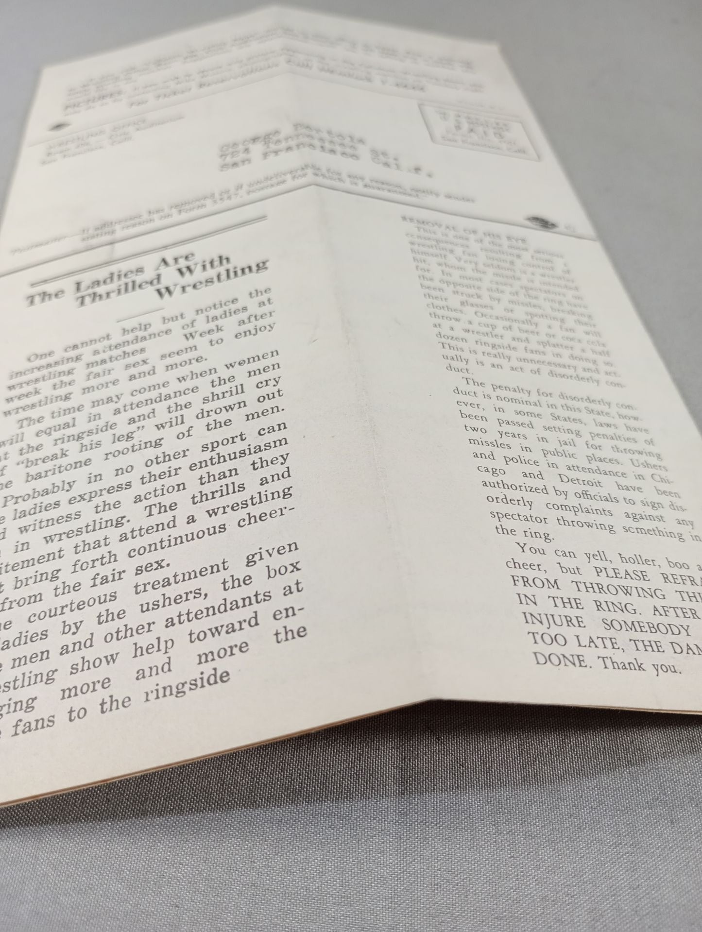 Coliseum WRESTLING NEWS(1950.1.3)