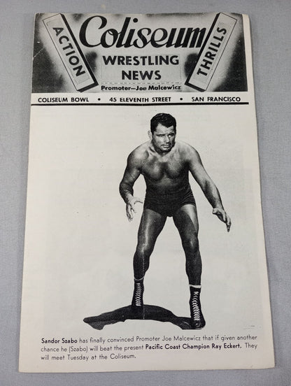 Coliseum WRESTLING NEWS(1950.1.10)