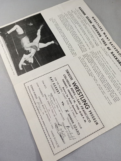 Coliseum WRESTLING NEWS(1950.1.10)