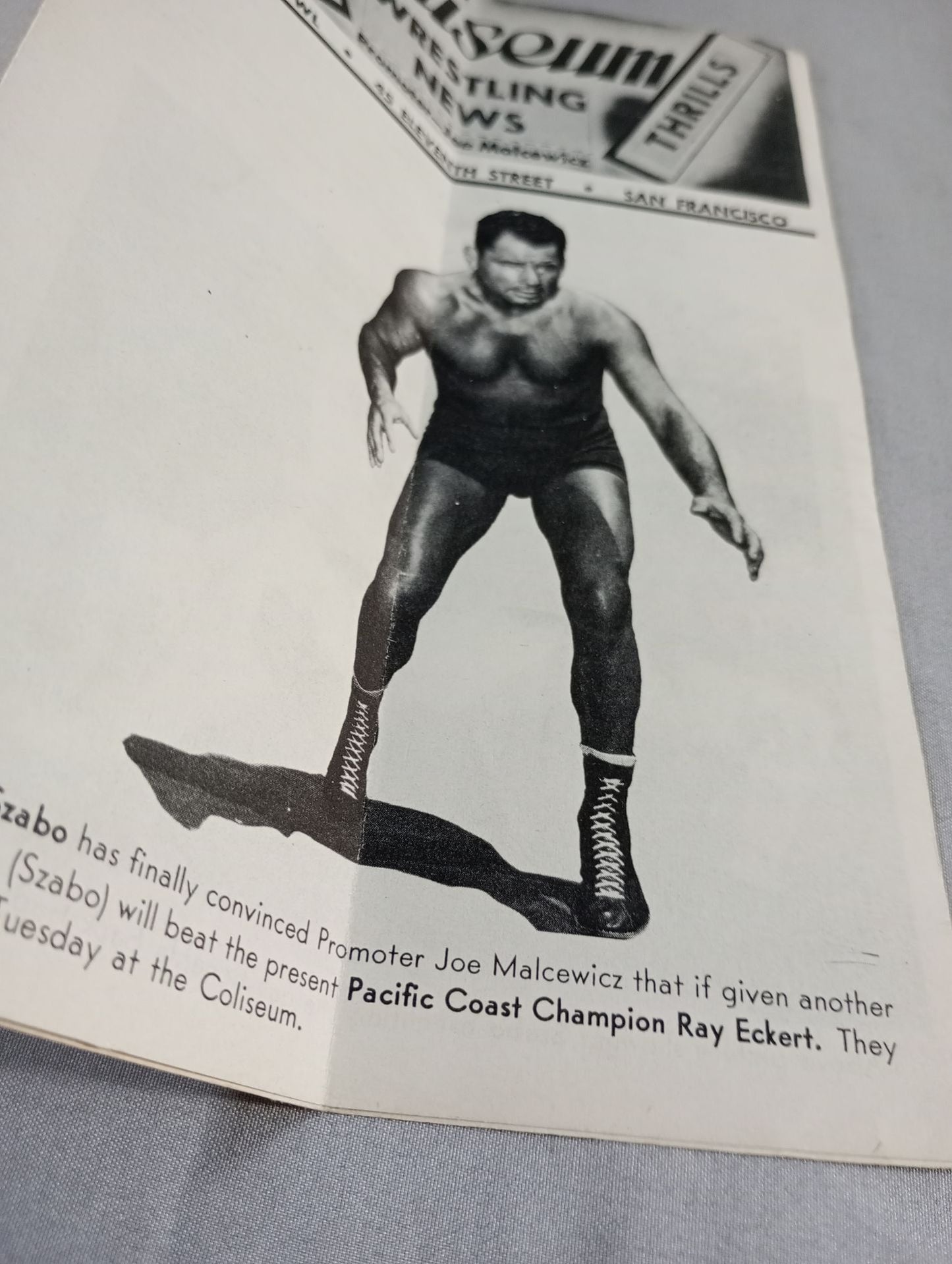 Coliseum WRESTLING NEWS(1950.1.10)