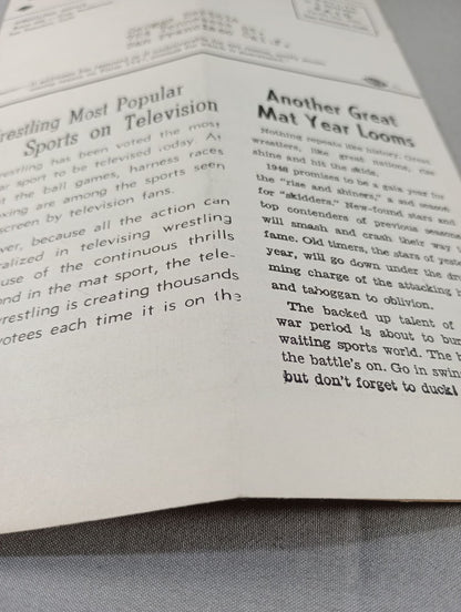 Coliseum WRESTLING NEWS(1950.1.10)
