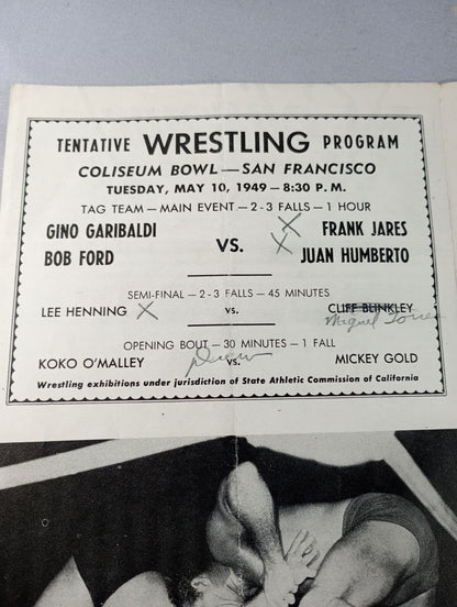 Coliseum WRESTLING NEWS(1949.5.10)