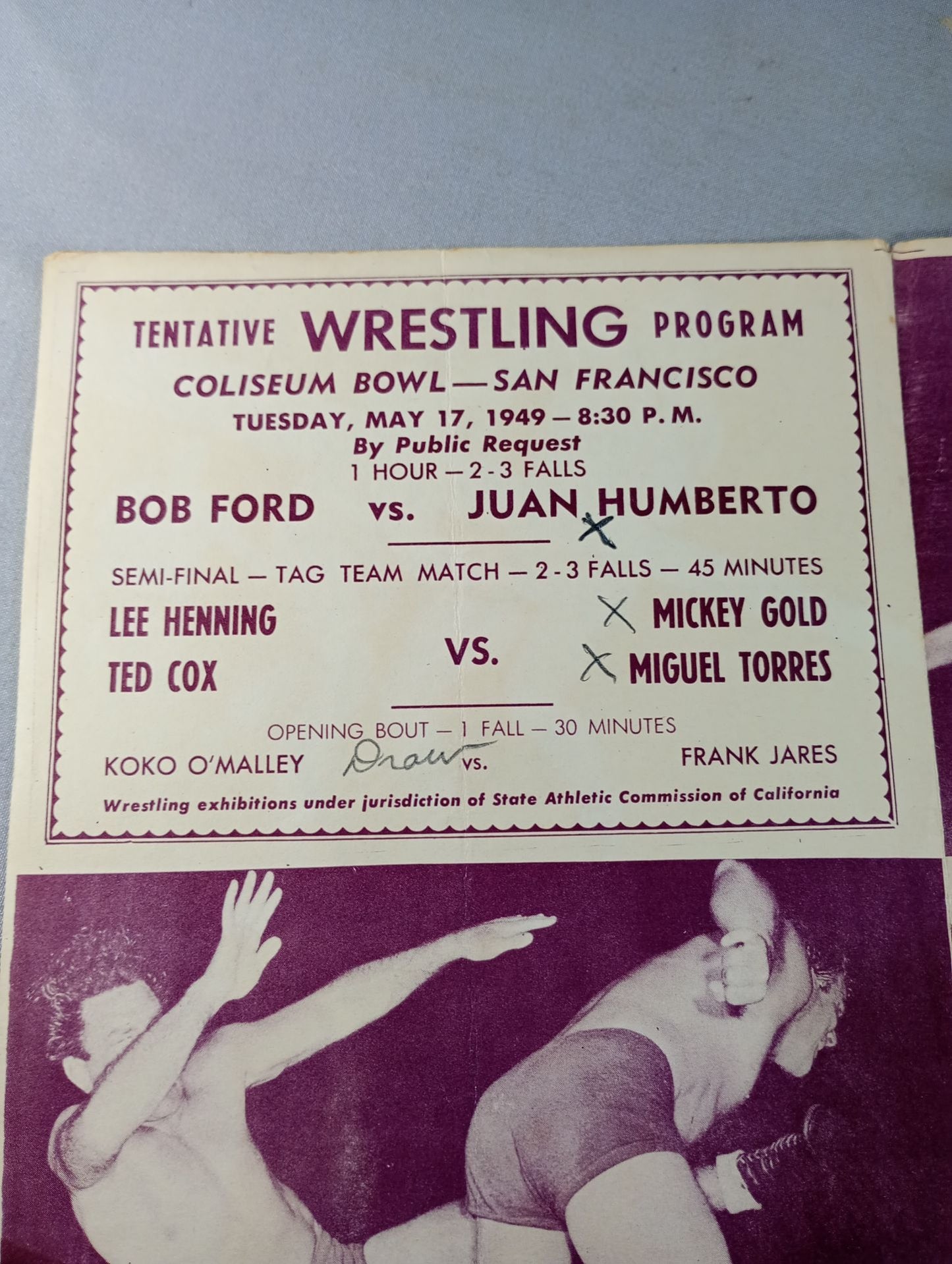 Coliseum WRESTLING NEWS(1949.5.17)