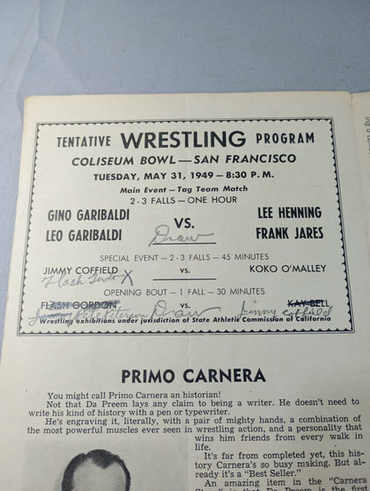 Coliseum WRESTLING NEWS(1949.5.31)