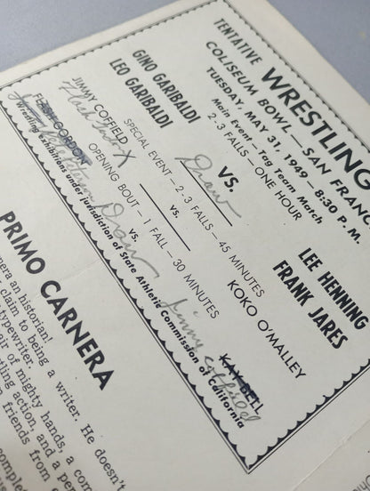 Coliseum WRESTLING NEWS(1949.5.31)