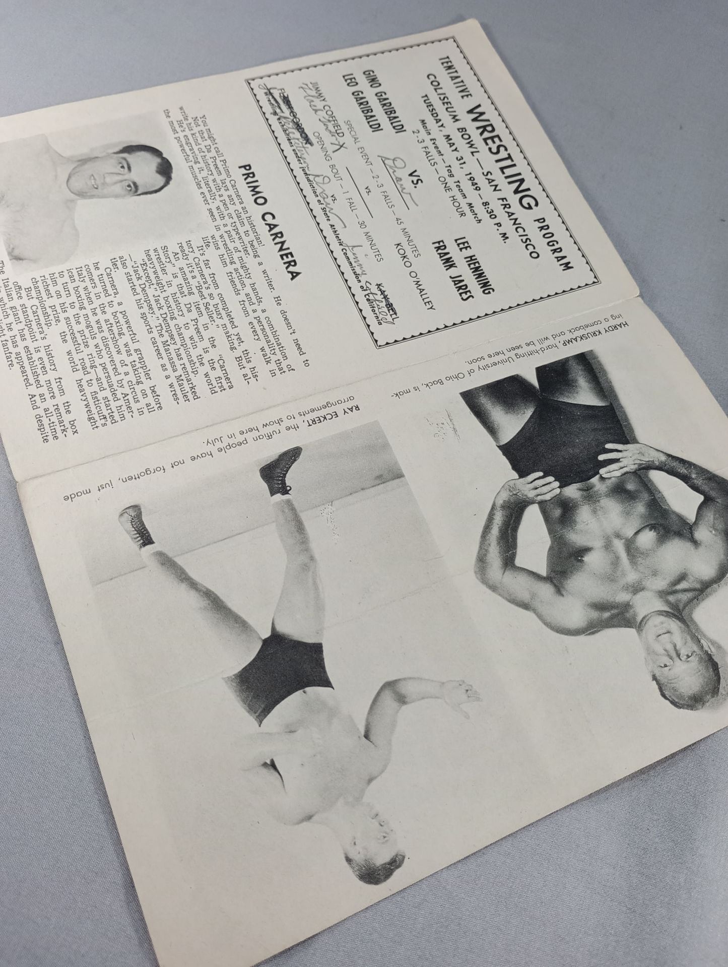 Coliseum WRESTLING NEWS(1949.5.31)