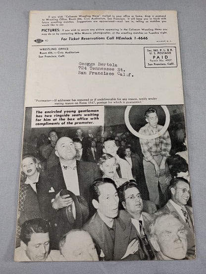 Coliseum WRESTLING NEWS(1949.5.31)