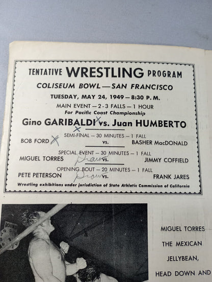 Coliseum WRESTLING NEWS(1949.5.24)