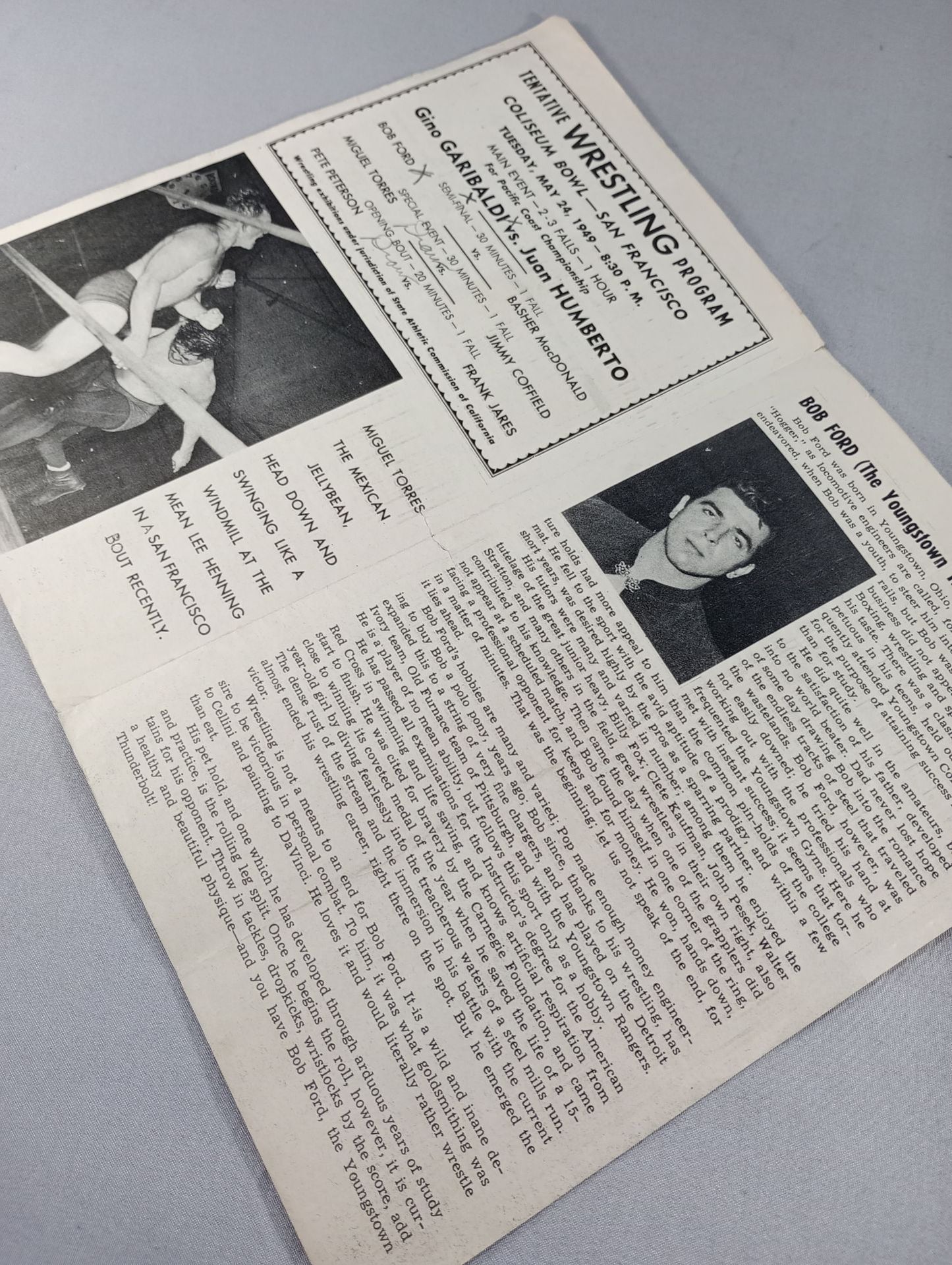 Coliseum WRESTLING NEWS(1949.5.24)