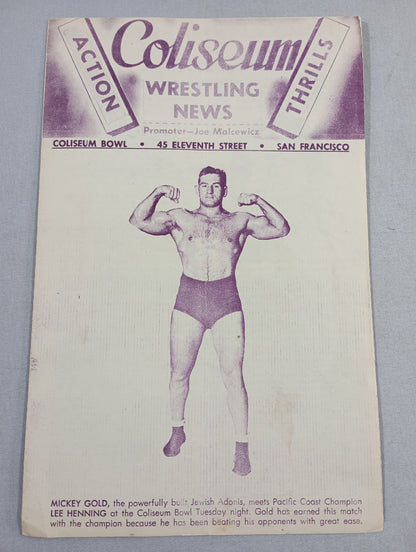 Coliseum WRESTLING NEWS(1949.2.8)