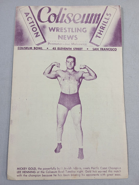 Coliseum WRESTLING NEWS(1949.2.8)