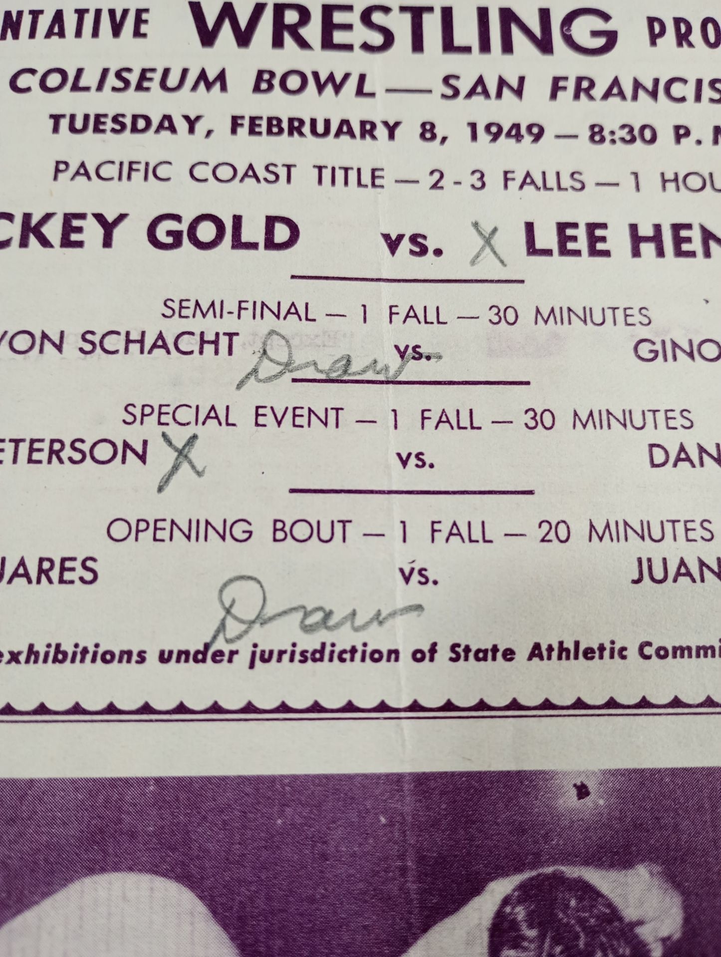 Coliseum WRESTLING NEWS(1949.2.8)