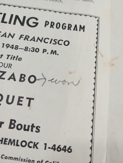 Coliseum WRESTLING NEWS(1948.11.9)