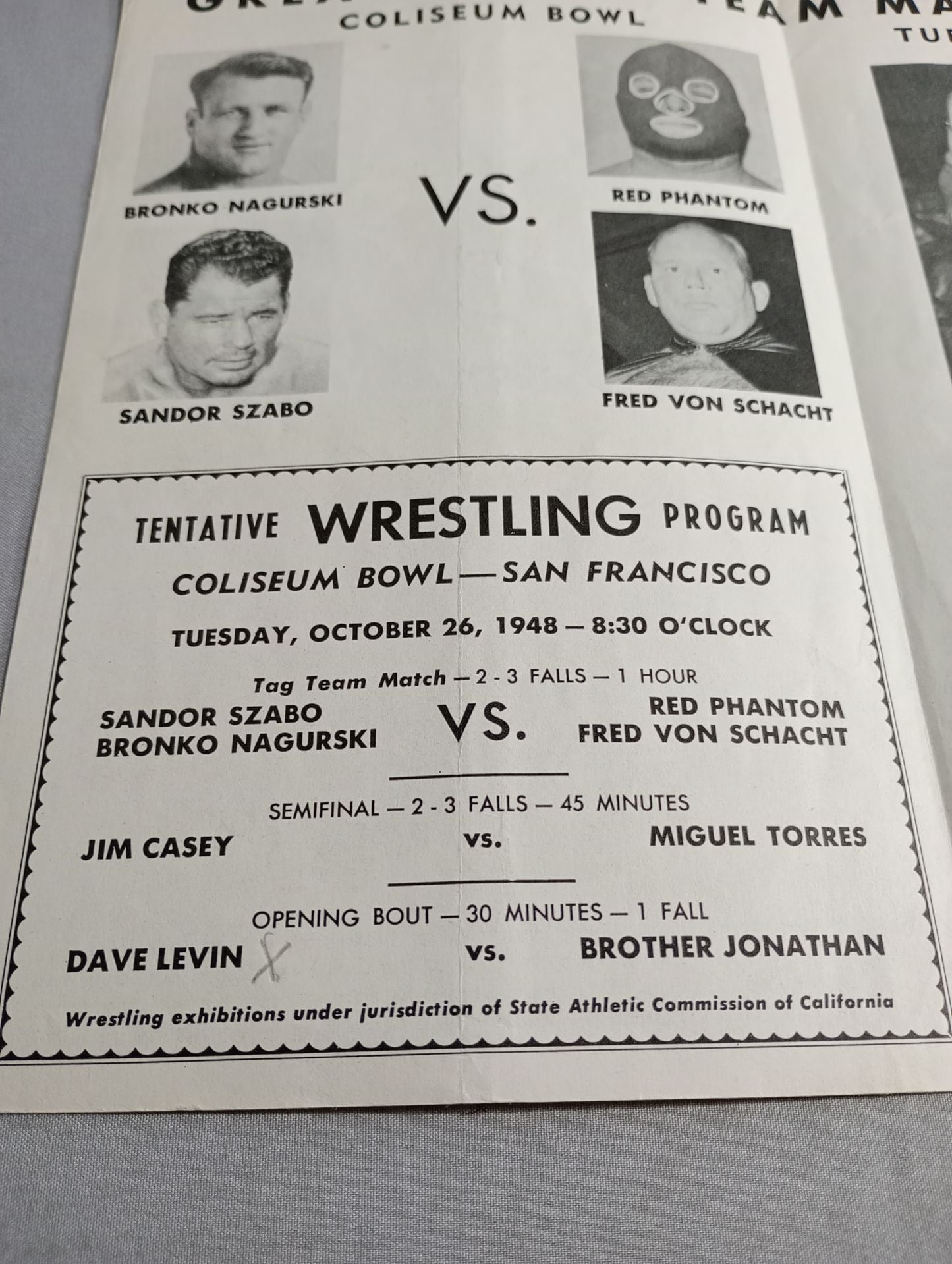 Coliseum Wrestling  NEWS(1948.10.26)