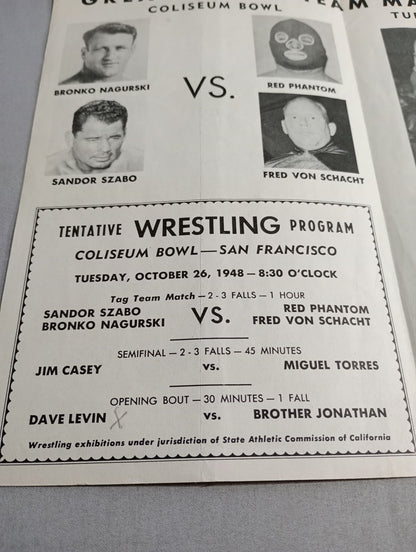 Coliseum Wrestling  NEWS(1948.10.26)