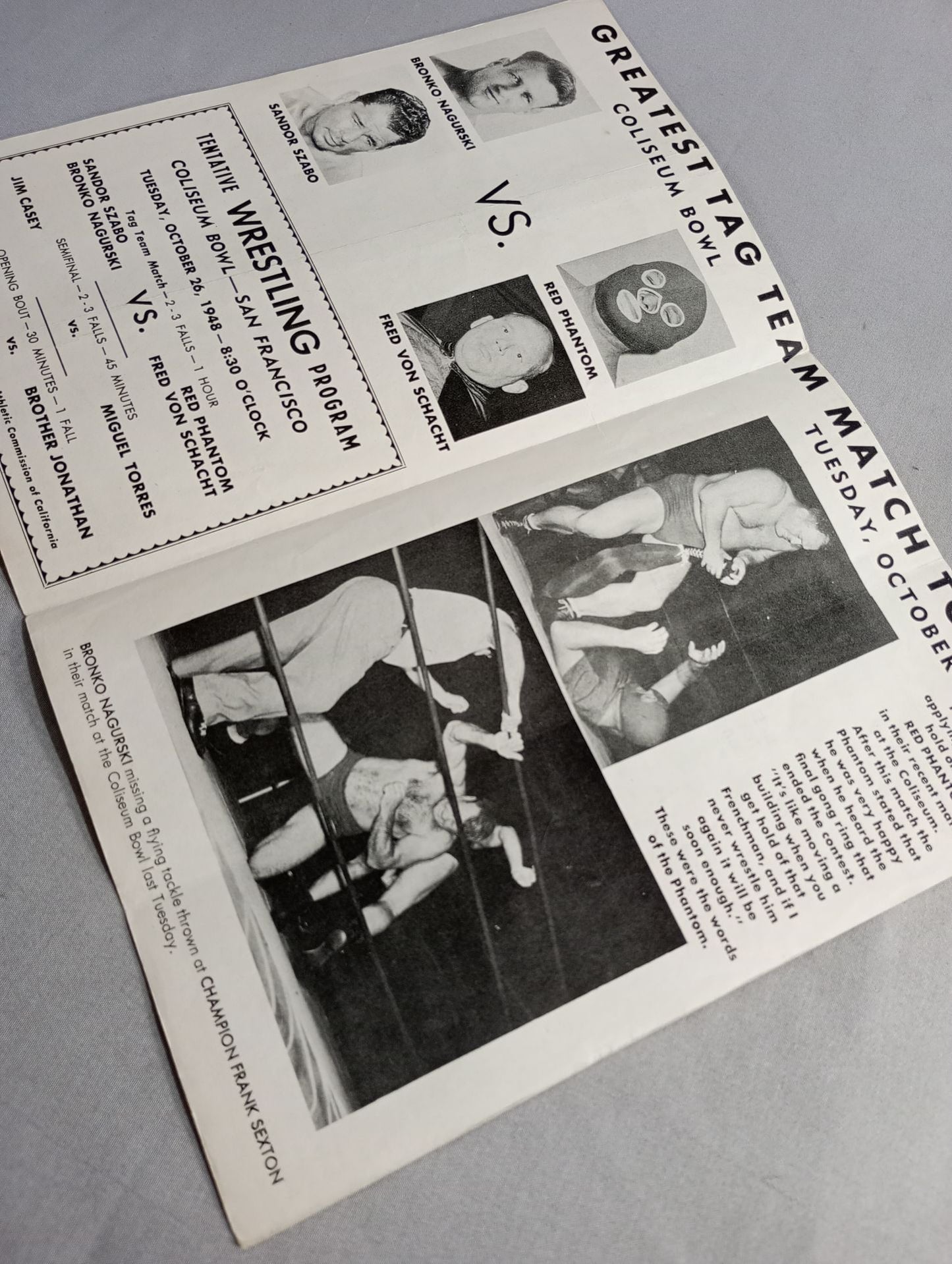 Coliseum Wrestling  NEWS(1948.10.26)