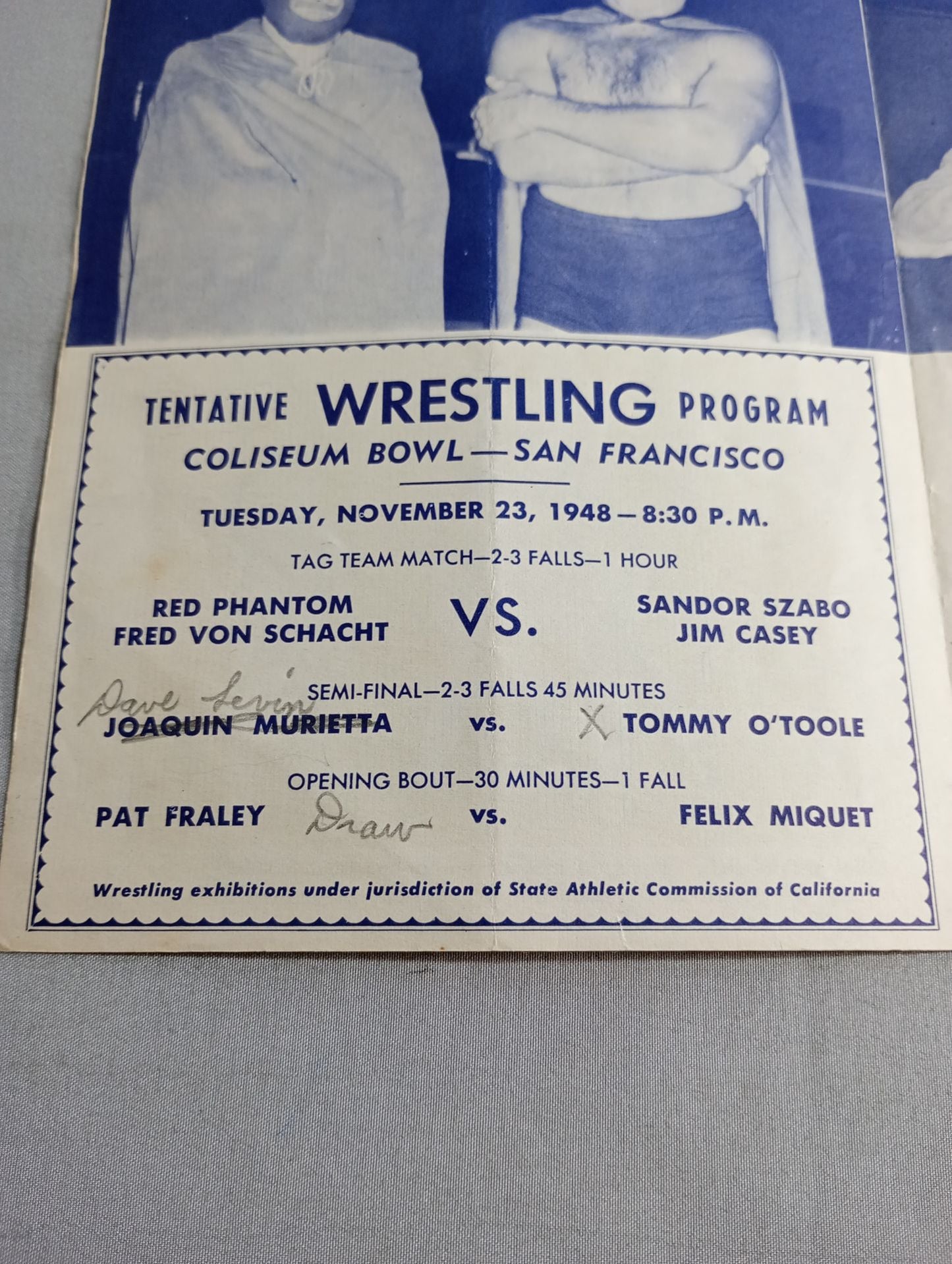 Coliseum WRESTLING NEWS(1948.11.23)