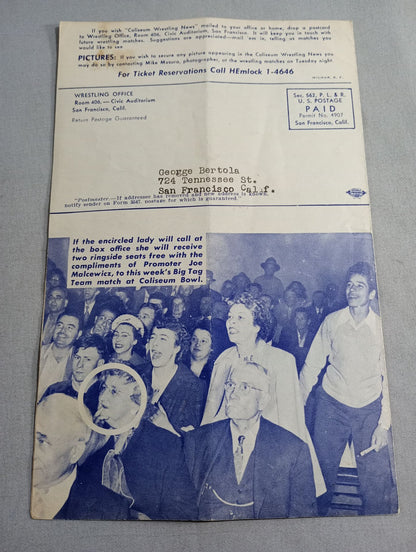 Coliseum WRESTLING NEWS(1948.11.23)